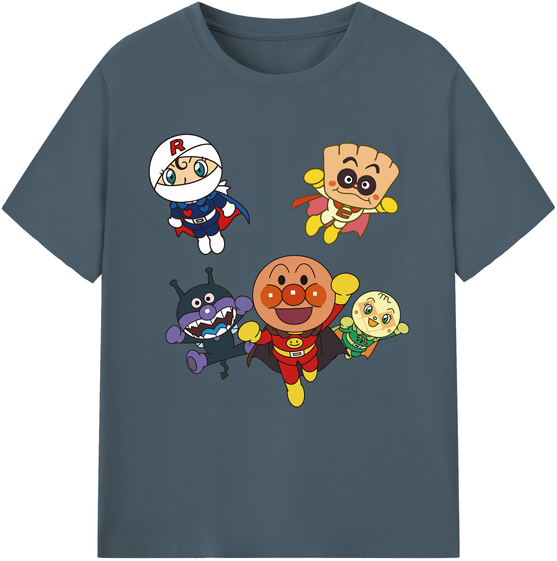 （画像用） アンパンマン Anpanman 綿100％半袖Tシャツ（フロントプリント）